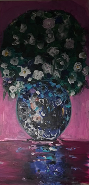 Deep Water — original blue-toned acrylic painting by Monique Paré