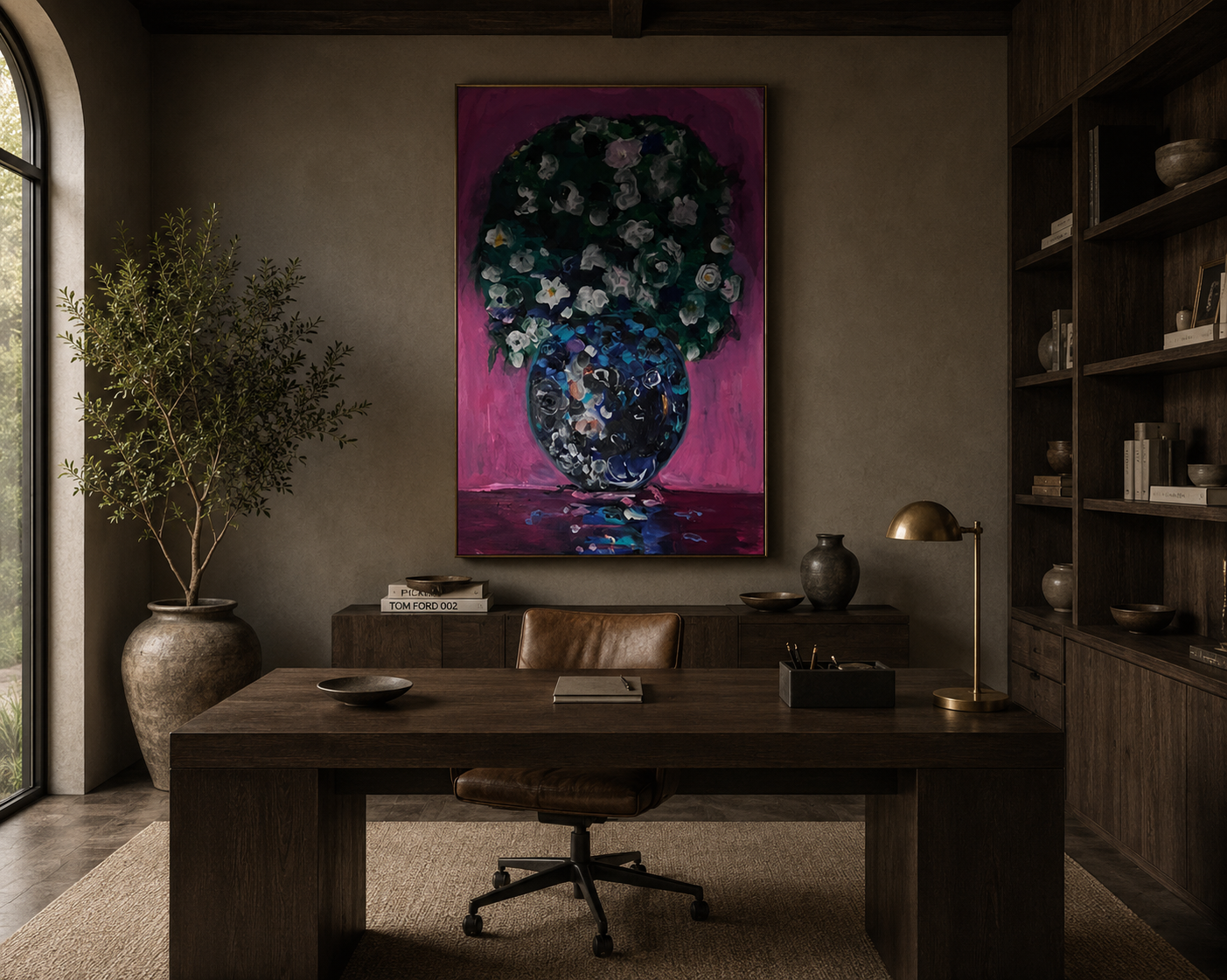 Magenta canvas painting