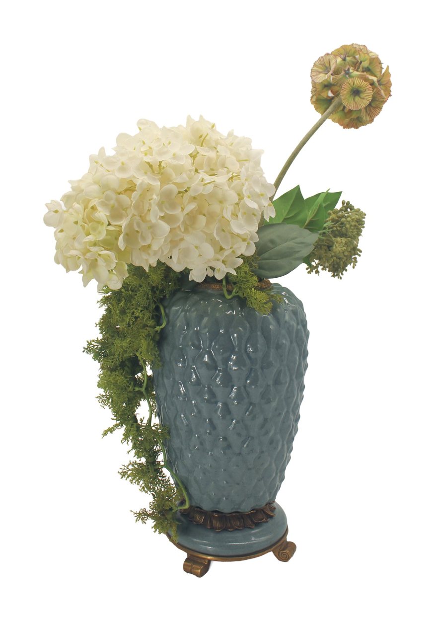 Blue Artichoke Vase